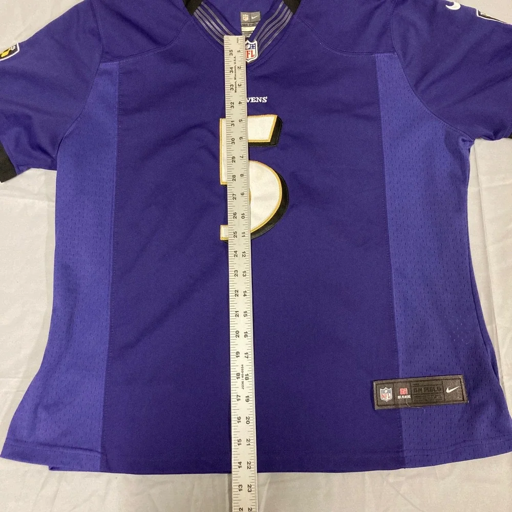 Nike Baltimore Ravens Joe Flacco 5 Jersey Womens Large Purple NFL On‎ Field